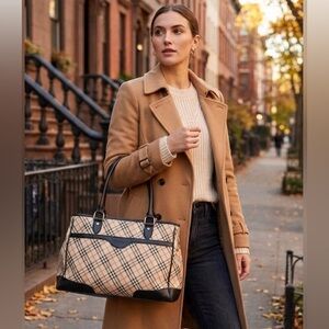 Authentic Burberry zip top shoulder bag